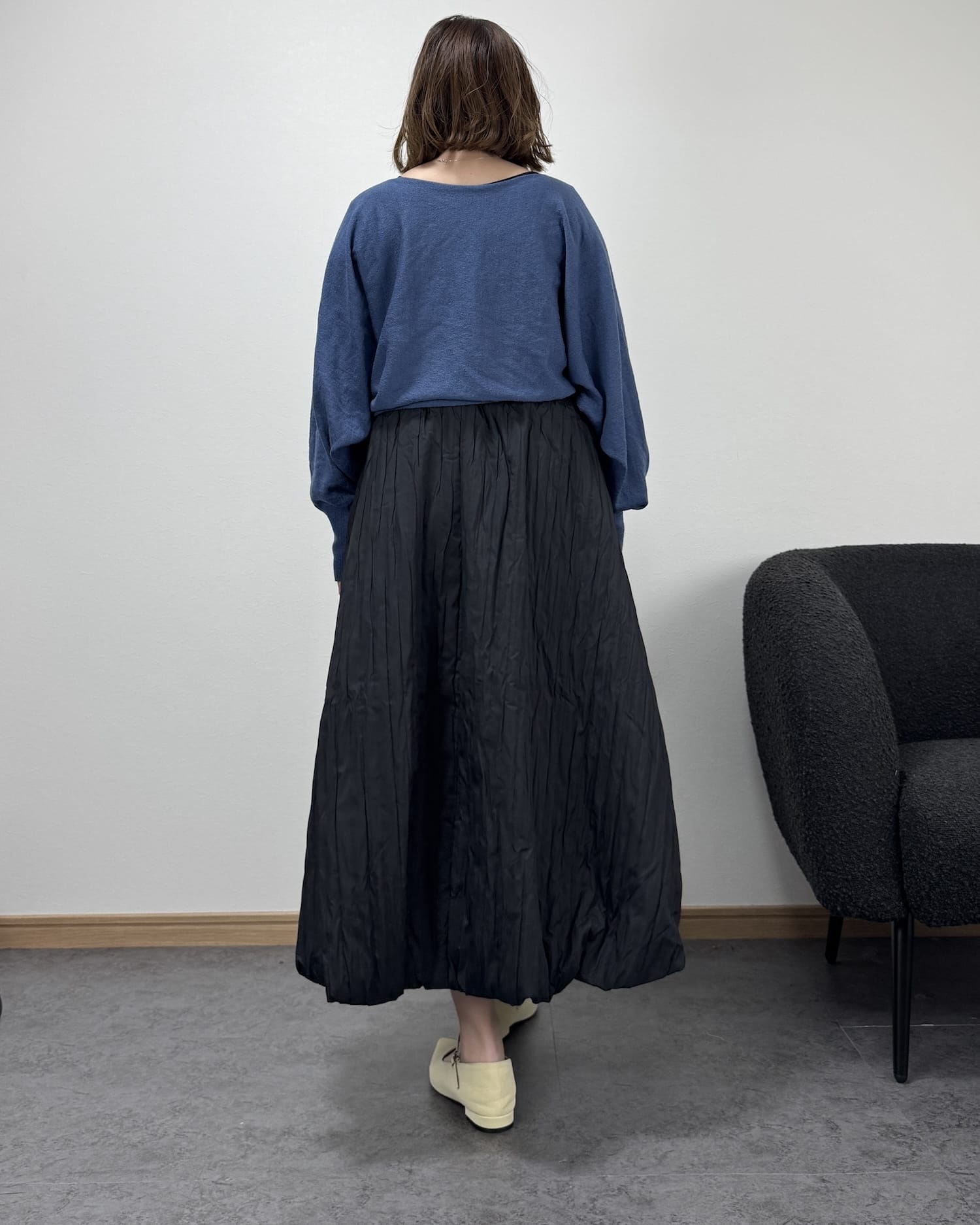 ダウン風バルーンナイロンスカート