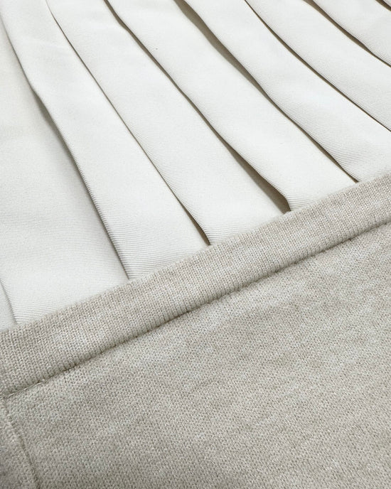 裾プリーツニットワンピ