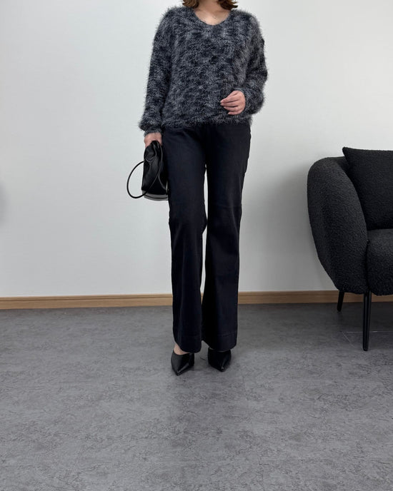 裾切り替えデニム