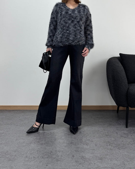 裾切り替えデニム