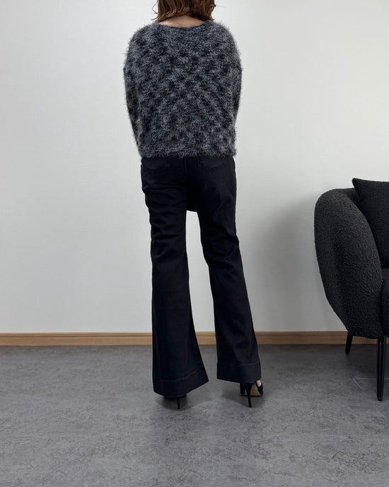 裾切り替えデニム