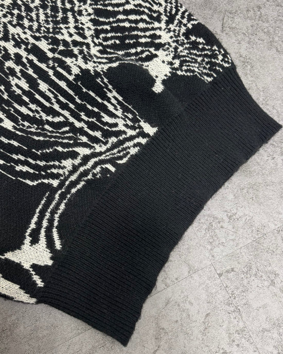 総柄モノトーンニットベスト