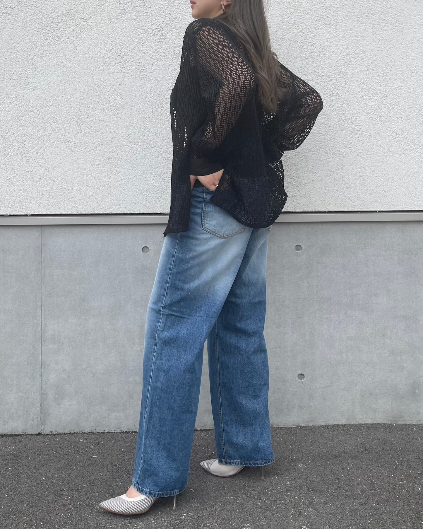 【予約販売】ウォッシュドワイドデニム