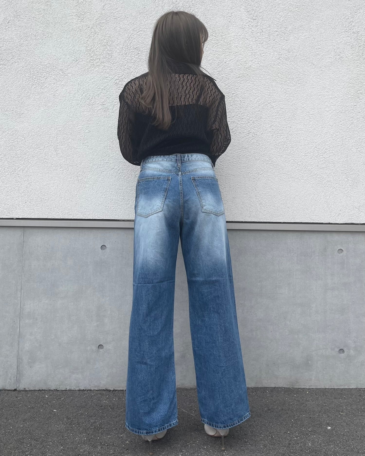 【予約販売】ウォッシュドワイドデニム