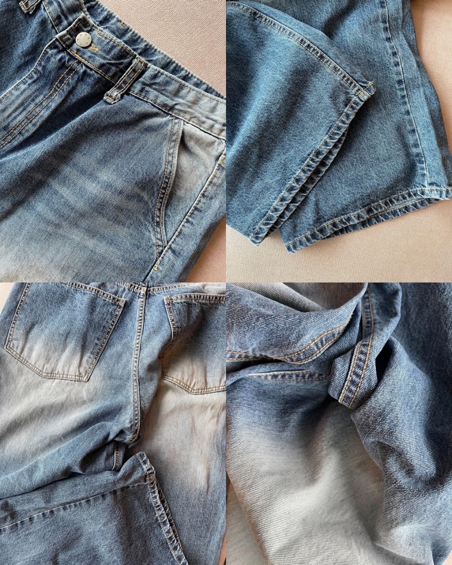 【予約販売】ウォッシュドワイドデニム