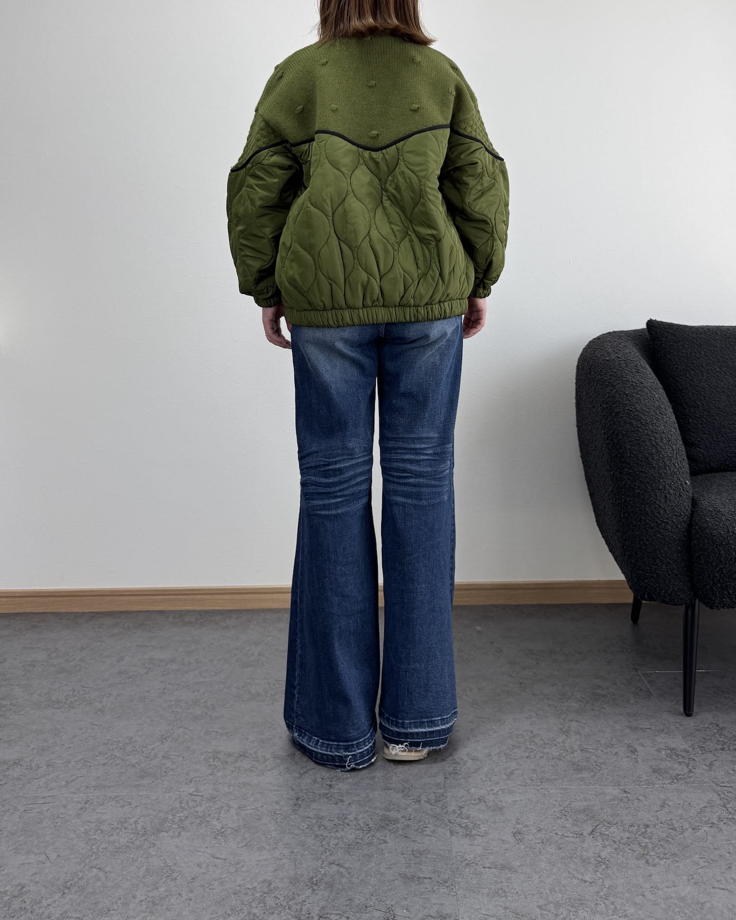 ニットコンビナイロンカーディガン