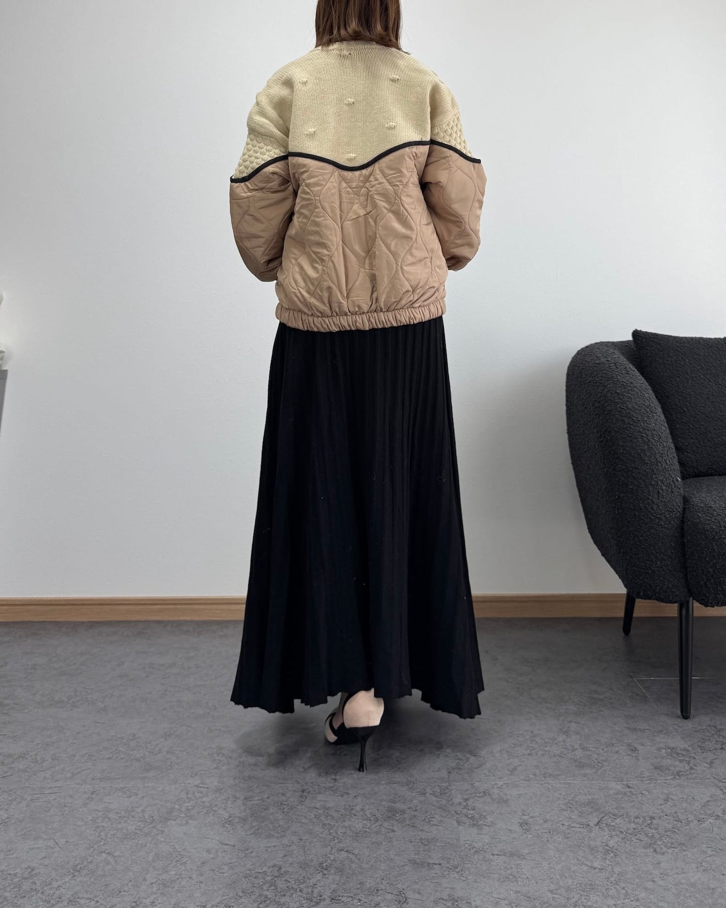 ニットコンビナイロンカーディガン