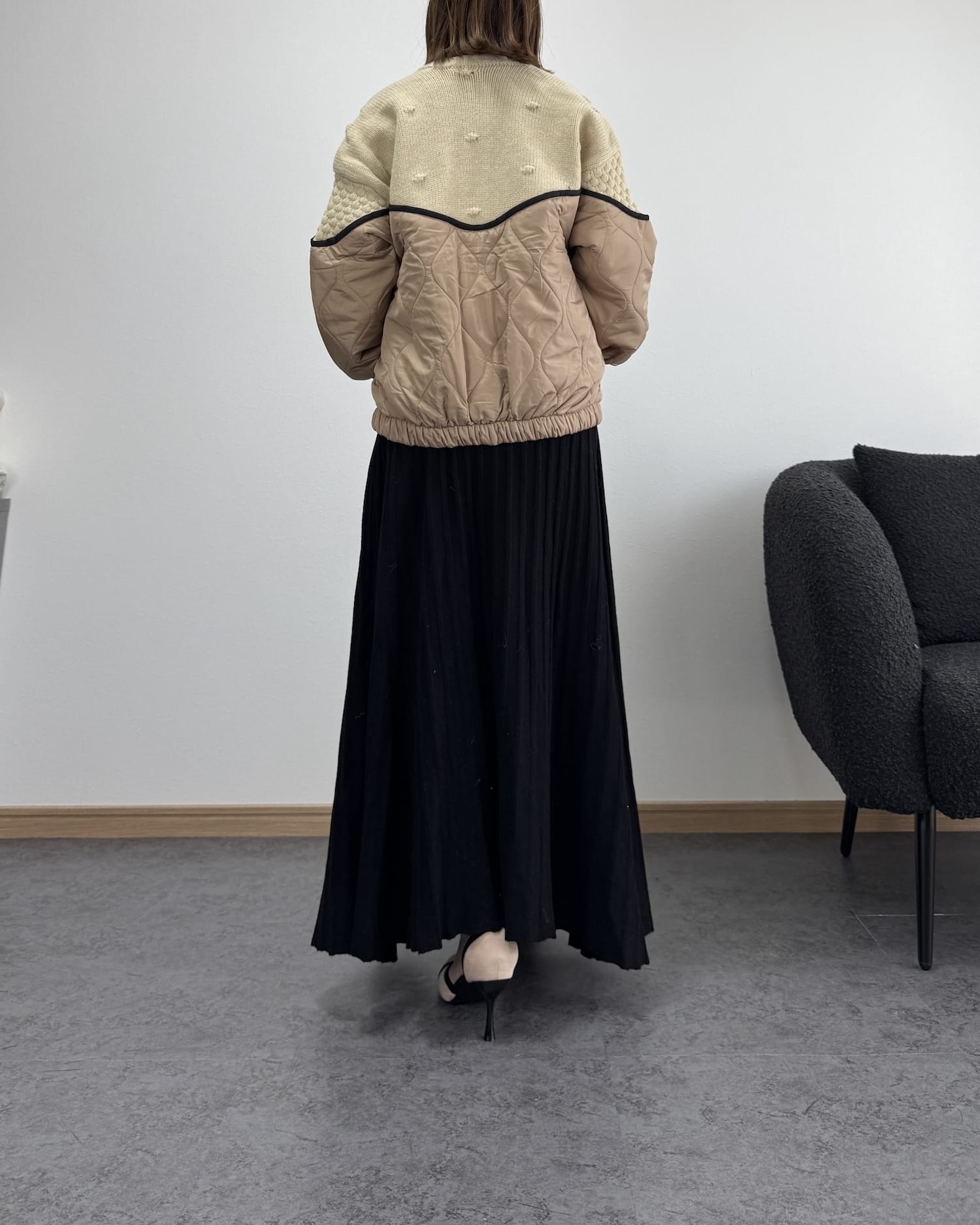 ニットコンビナイロンカーディガン