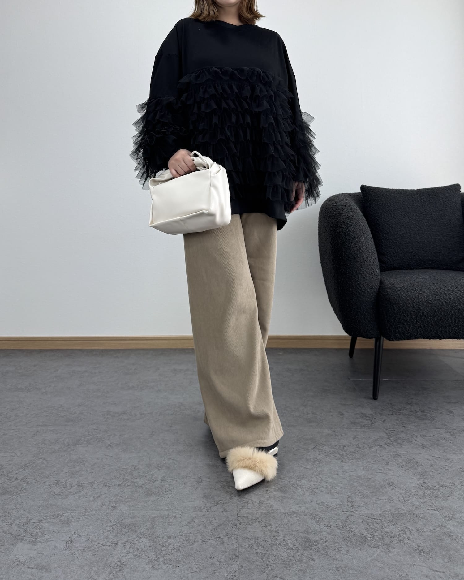 チュールコンビロングトレーナー