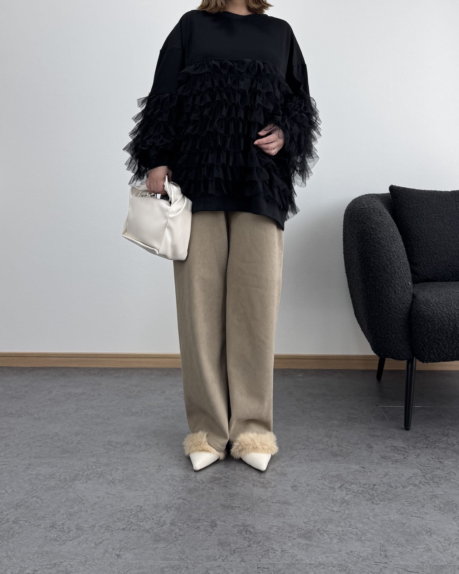 チュールコンビロングトレーナー