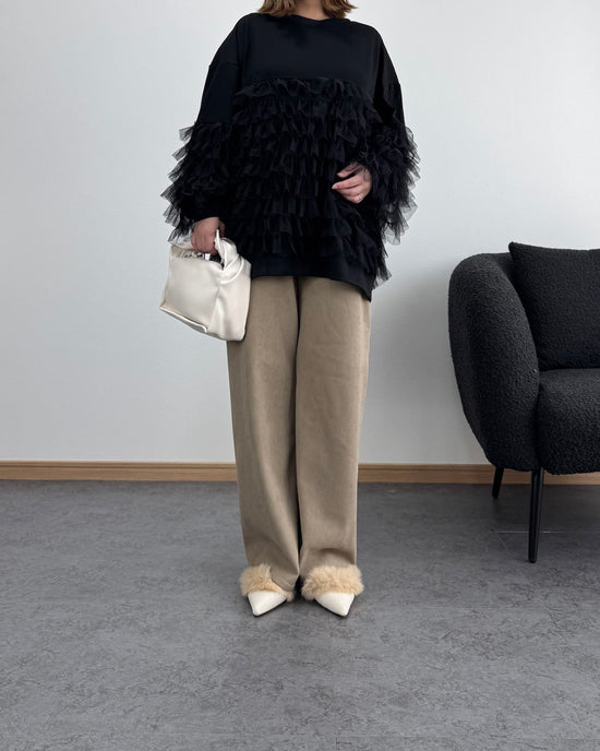 チュールコンビロングトレーナー