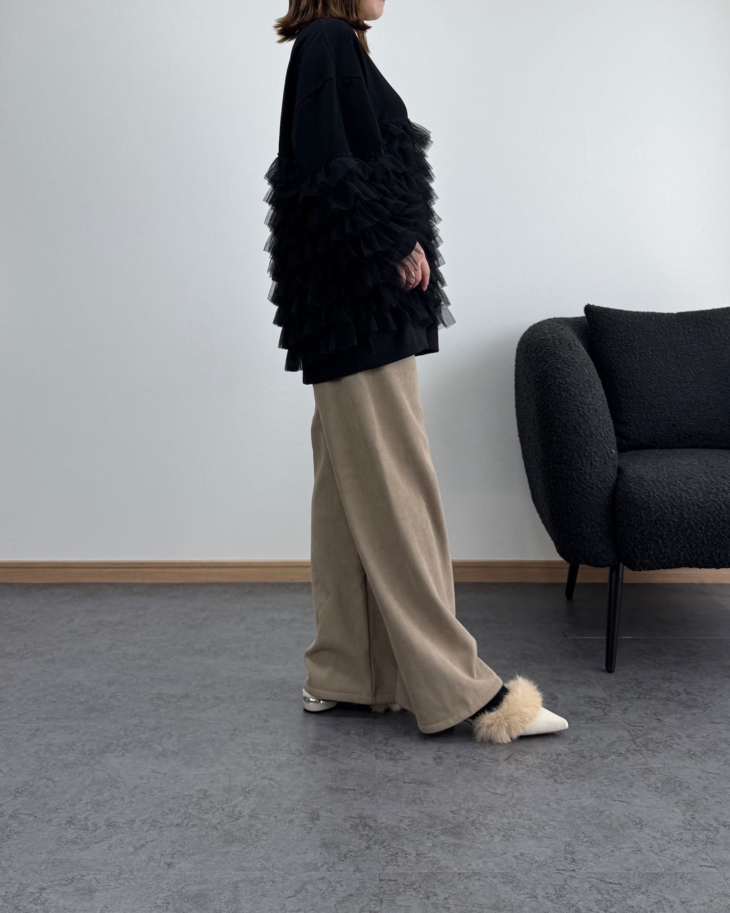 チュールコンビロングトレーナー