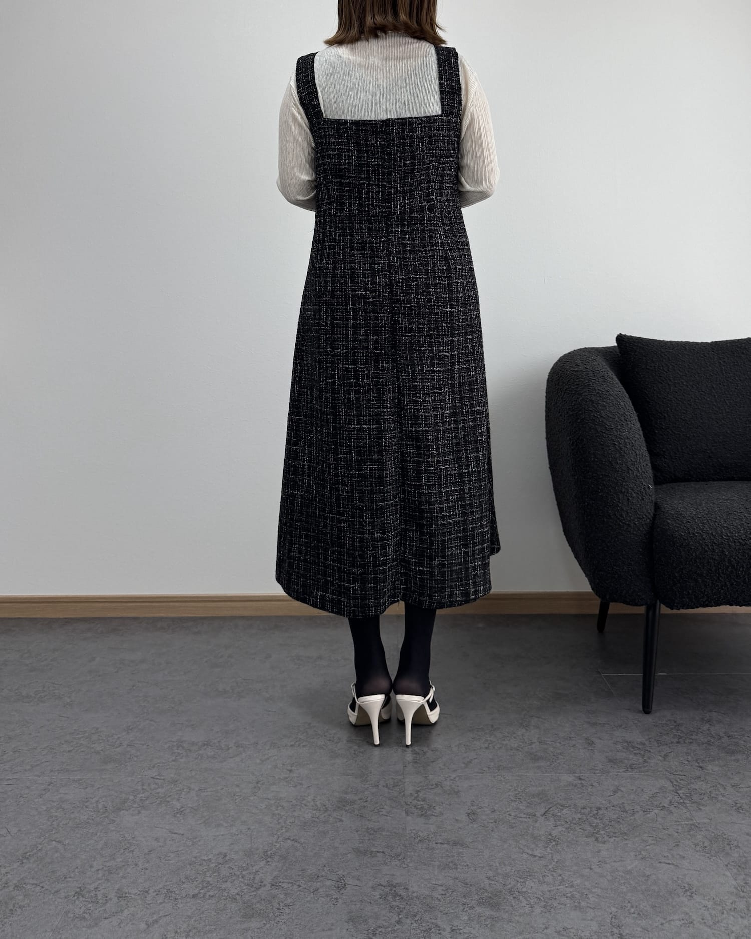 ラメツイードワンピース