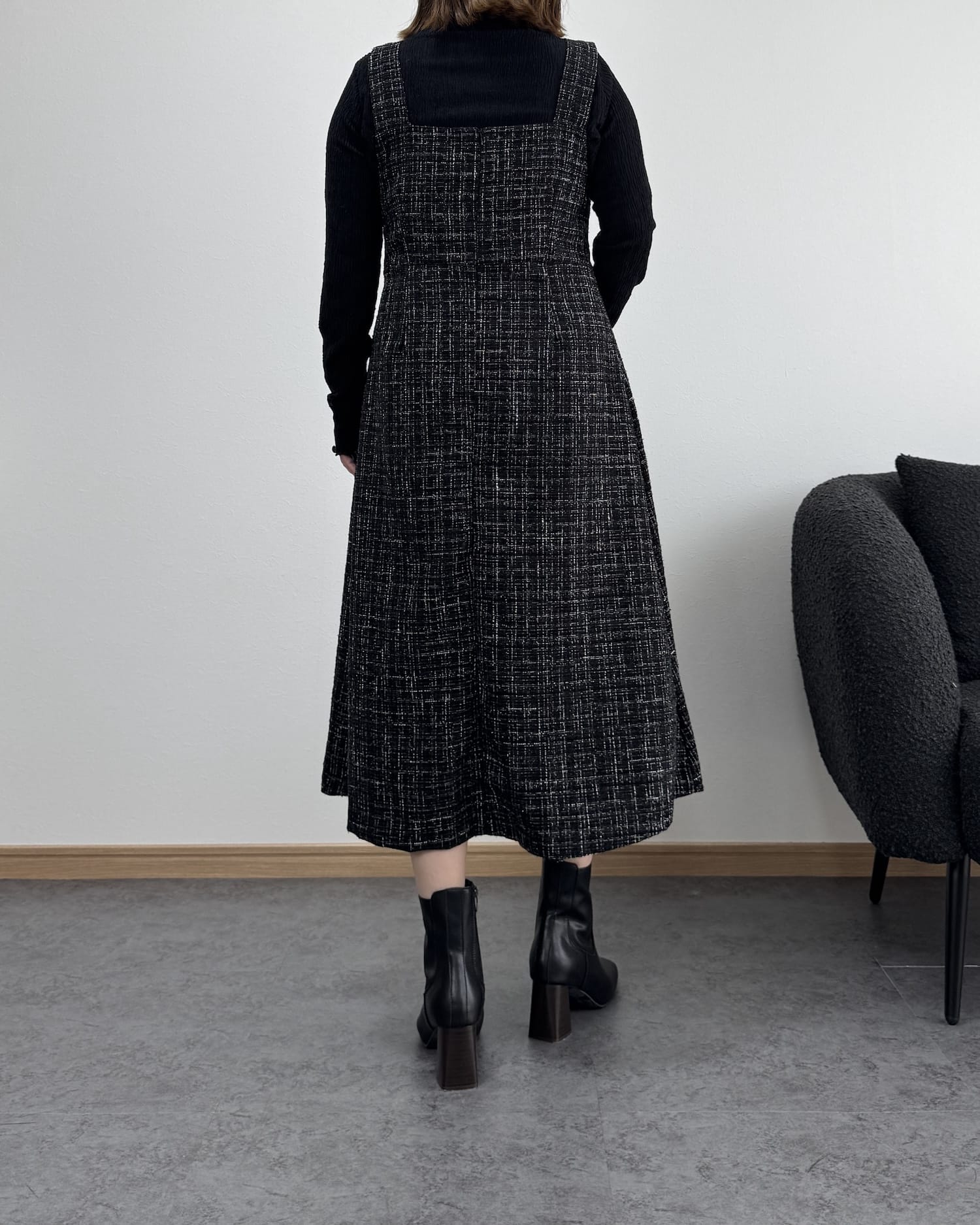 ラメツイードワンピース