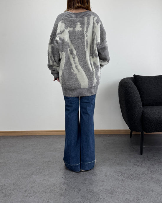 裾切り替えデニム