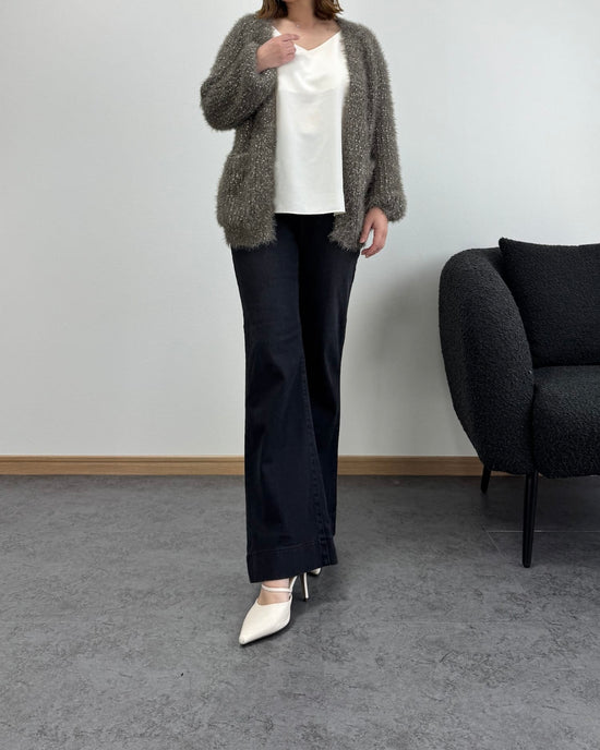 裾切り替えデニム