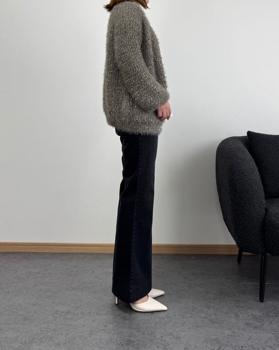 裾切り替えデニム