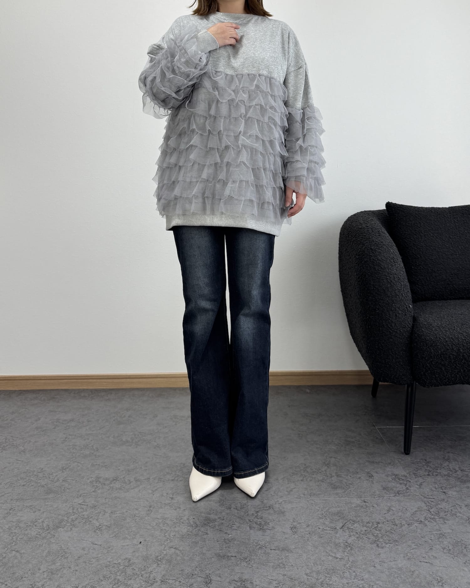 チュールコンビロングトレーナー