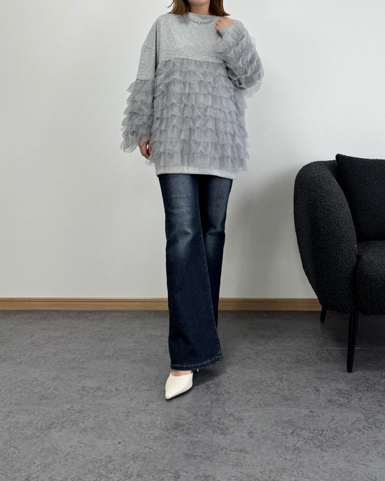 チュールコンビロングトレーナー