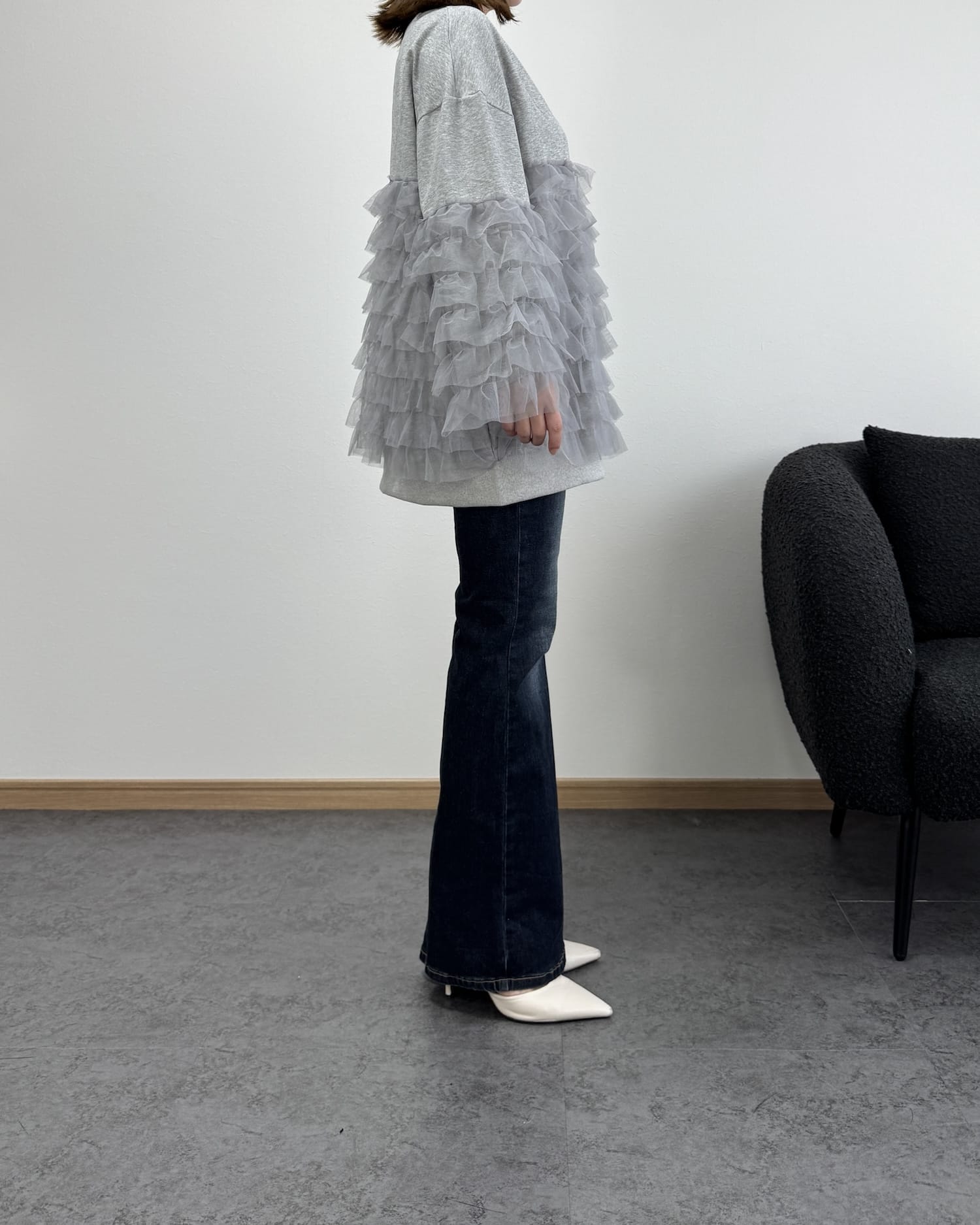 チュールコンビロングトレーナー