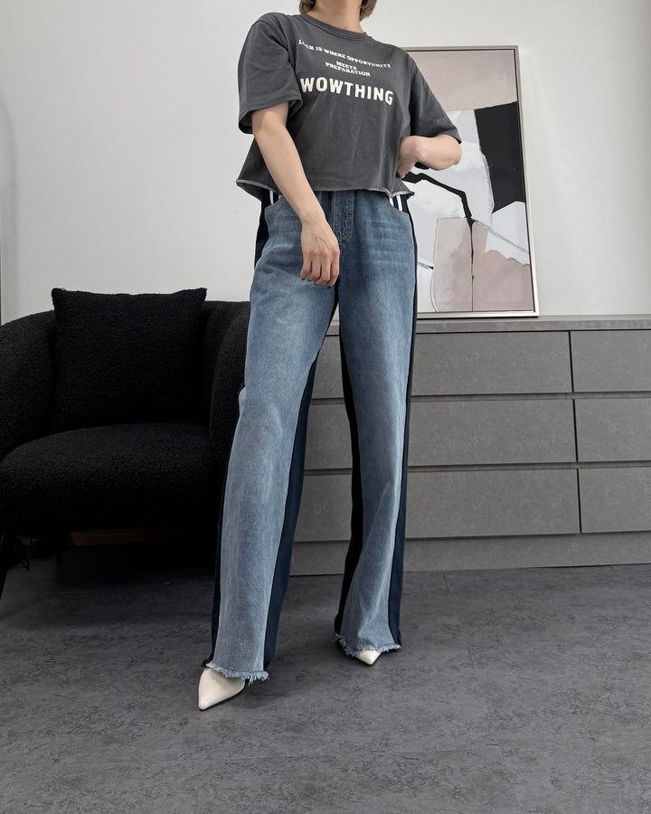 ヴィンテージ風クロップドTシャツ