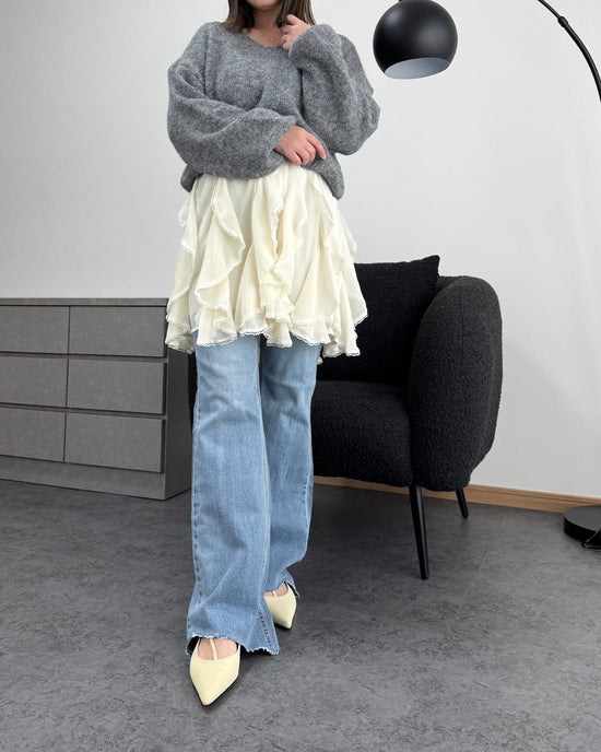 レイヤードレーススカート