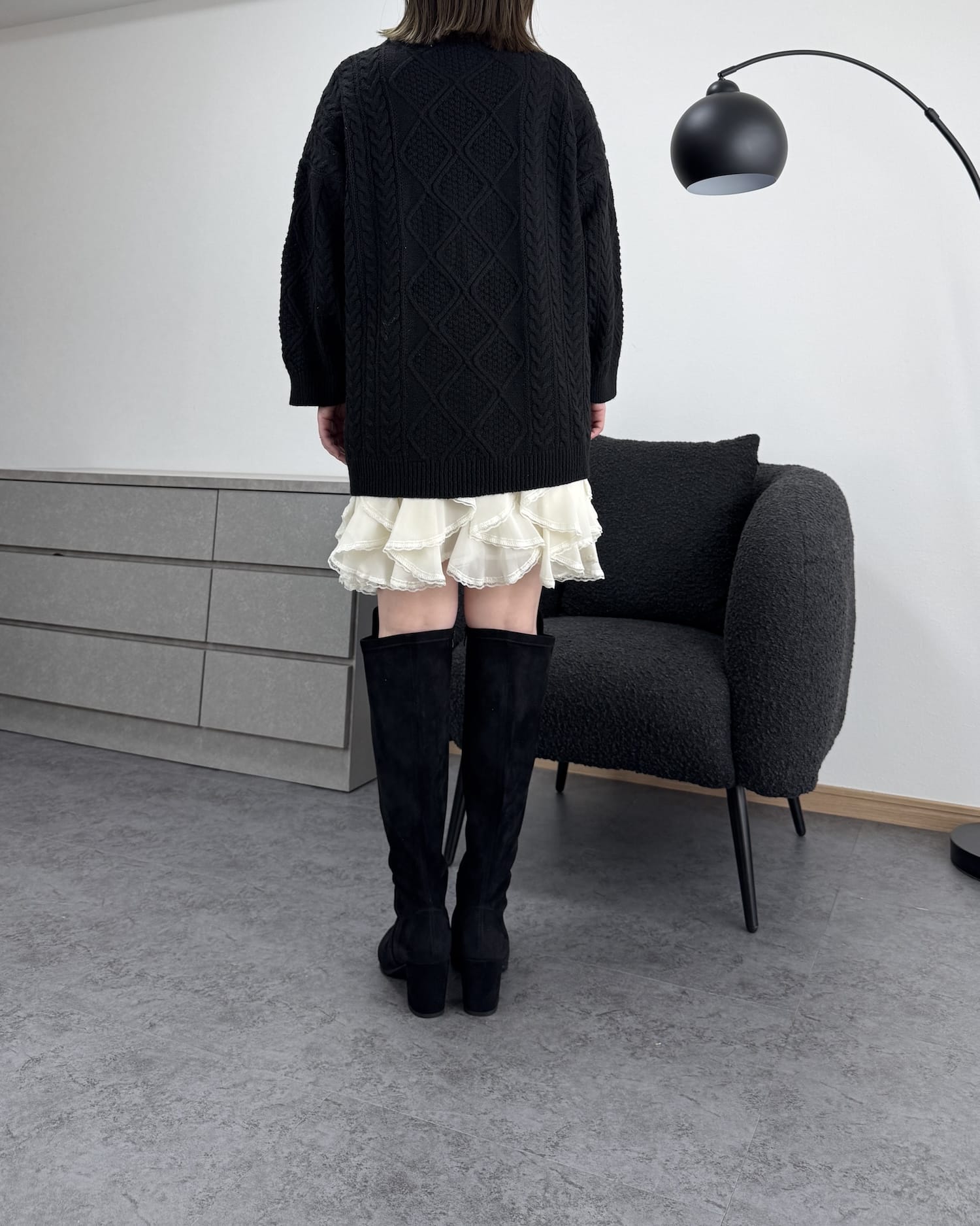 レイヤードレーススカート