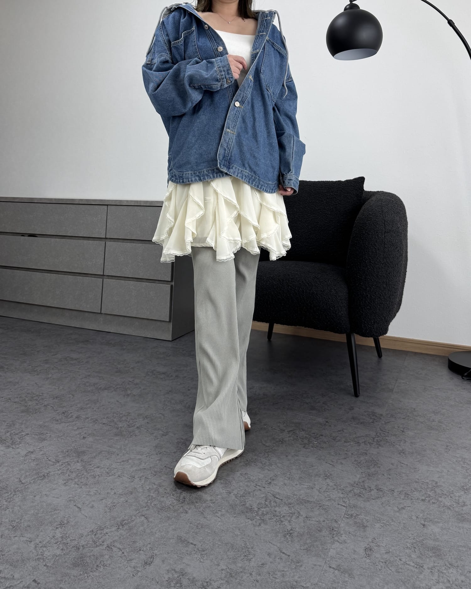 レイヤードレーススカート