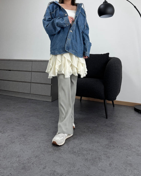 レイヤードレーススカート