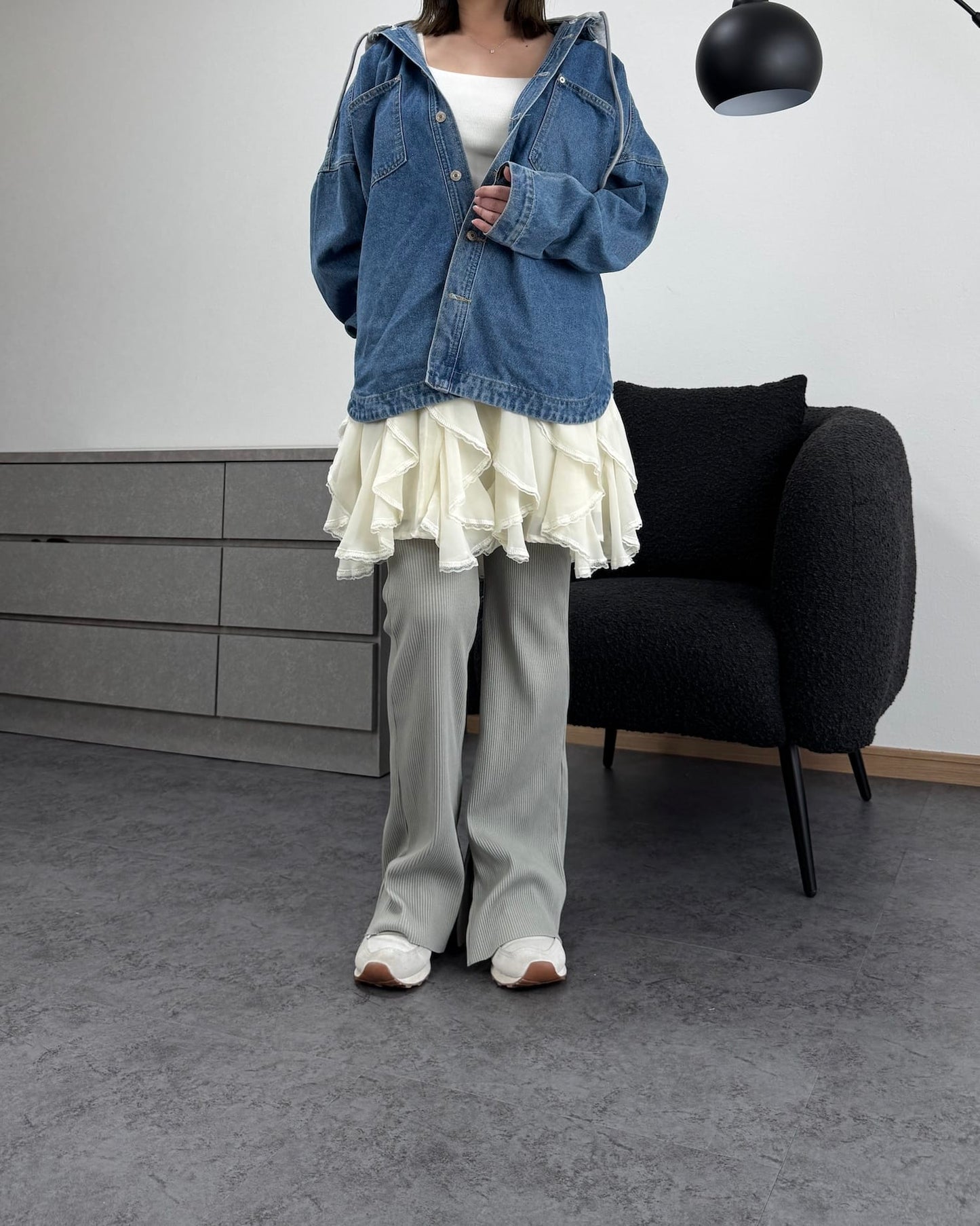 レイヤードレーススカート