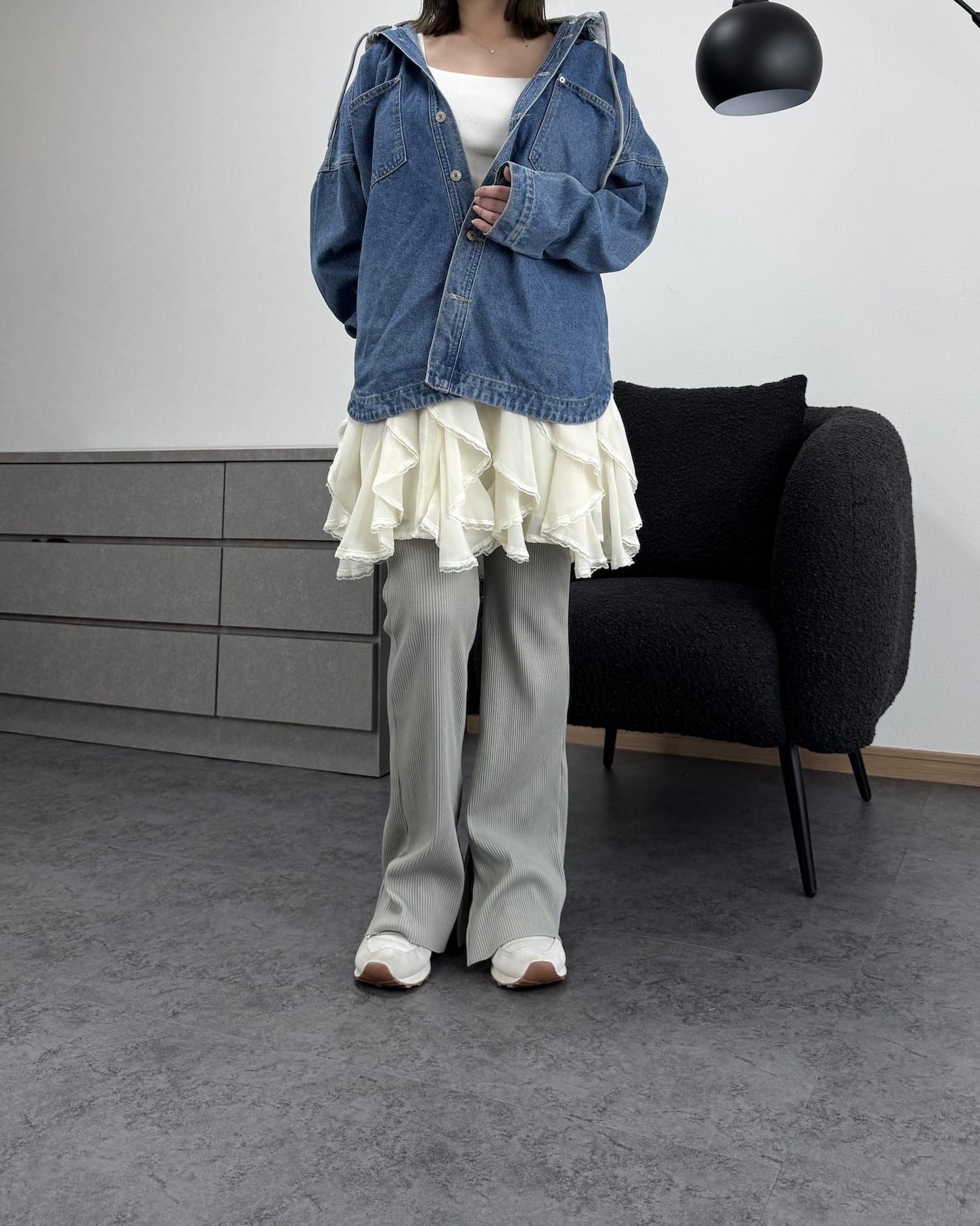 レイヤードレーススカート