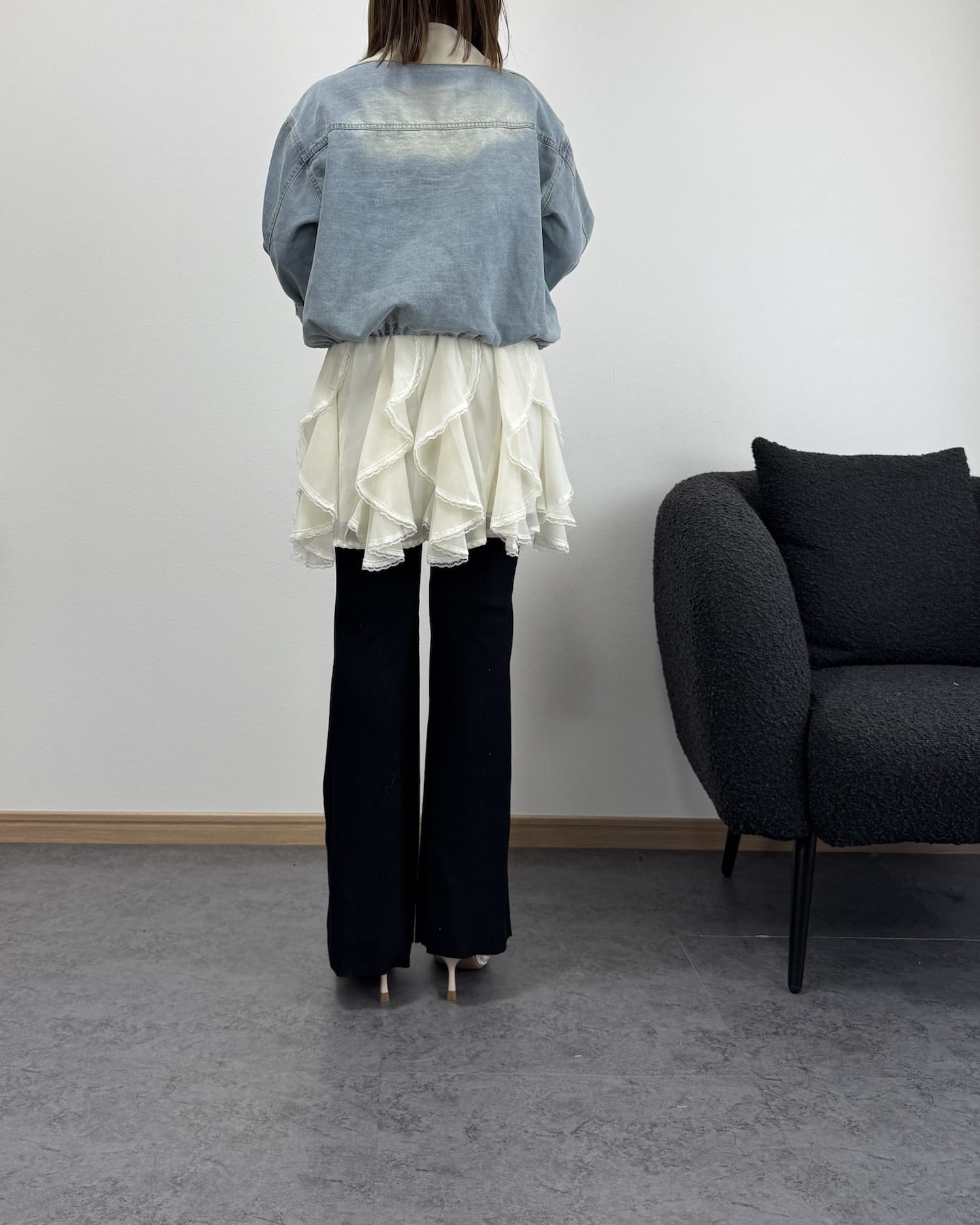 レイヤードレーススカート