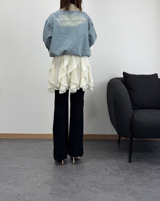 レイヤードレーススカート