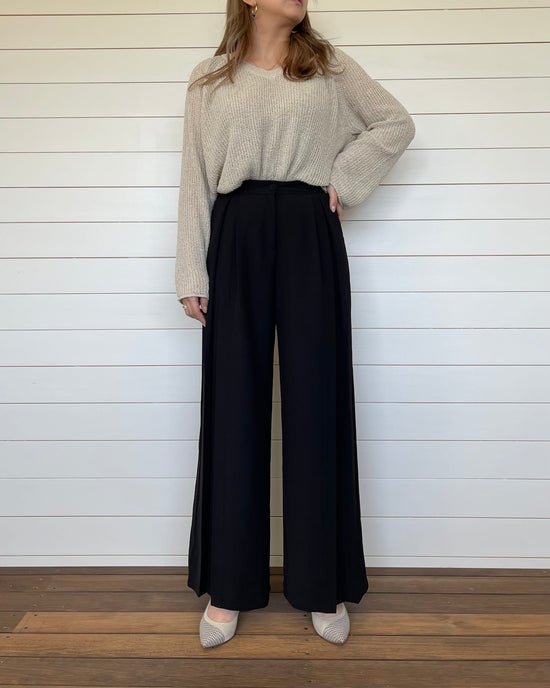【美シルエット】体型カバータックワイドパンツ